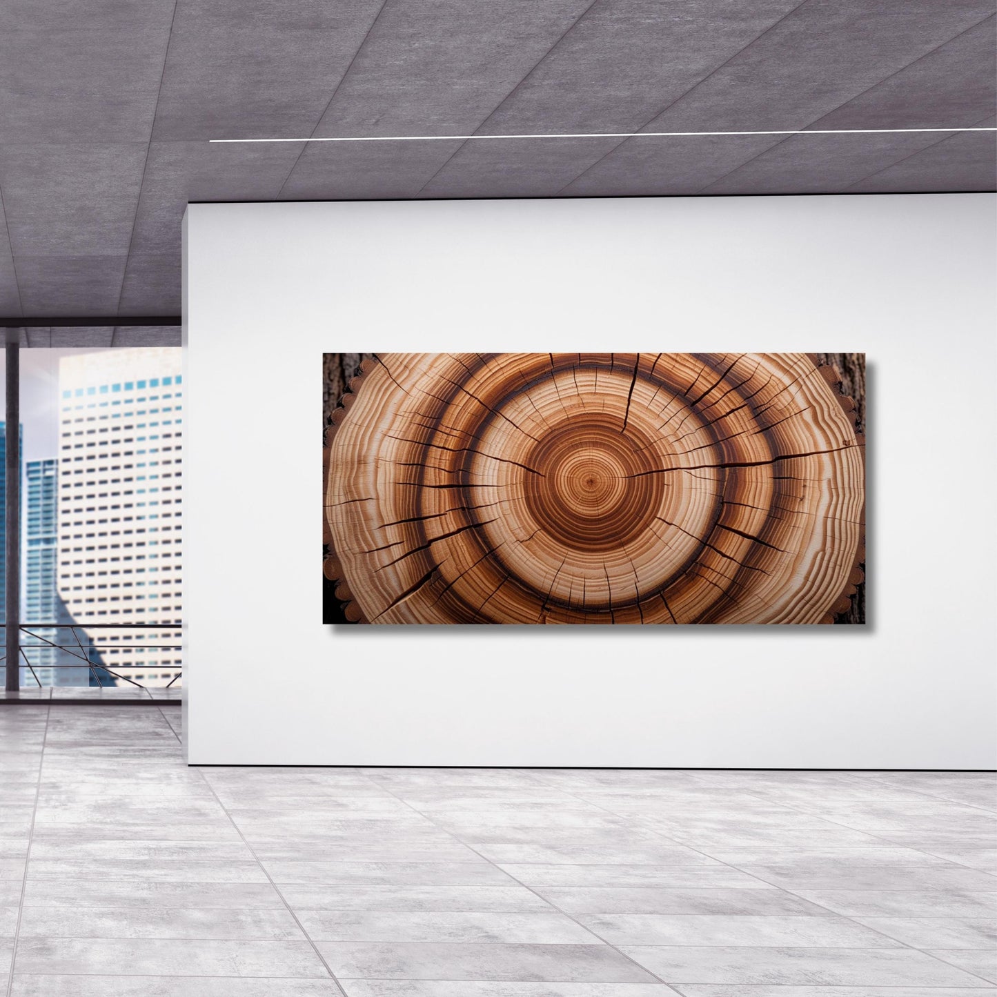 Tree Ring Canvas Wall Art: Natural Wood Texture Print