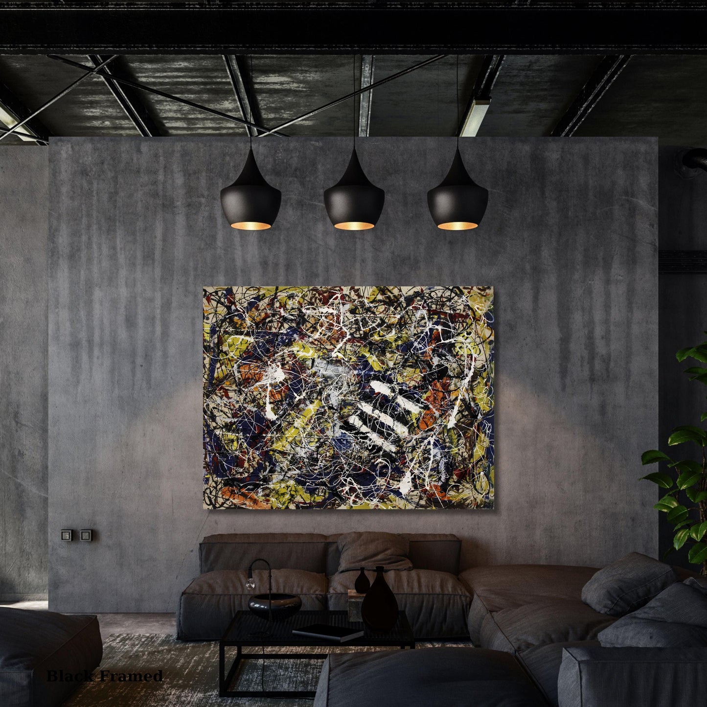 Jackson Pollock Number 17A Canvas Print, Abstract Expressionist Wall Art