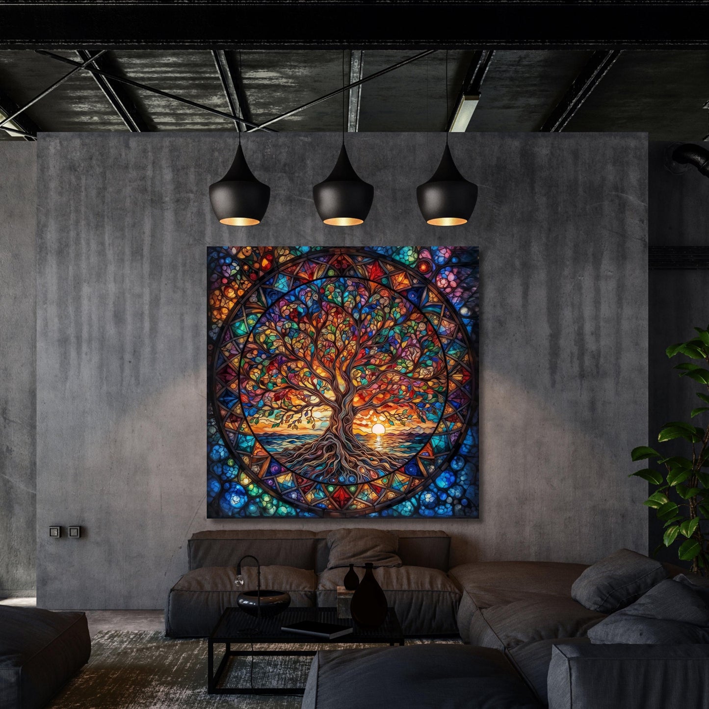 Gustav Klimt Tree of Life Canvas Art: Celtic Mosaic Wall Decor
