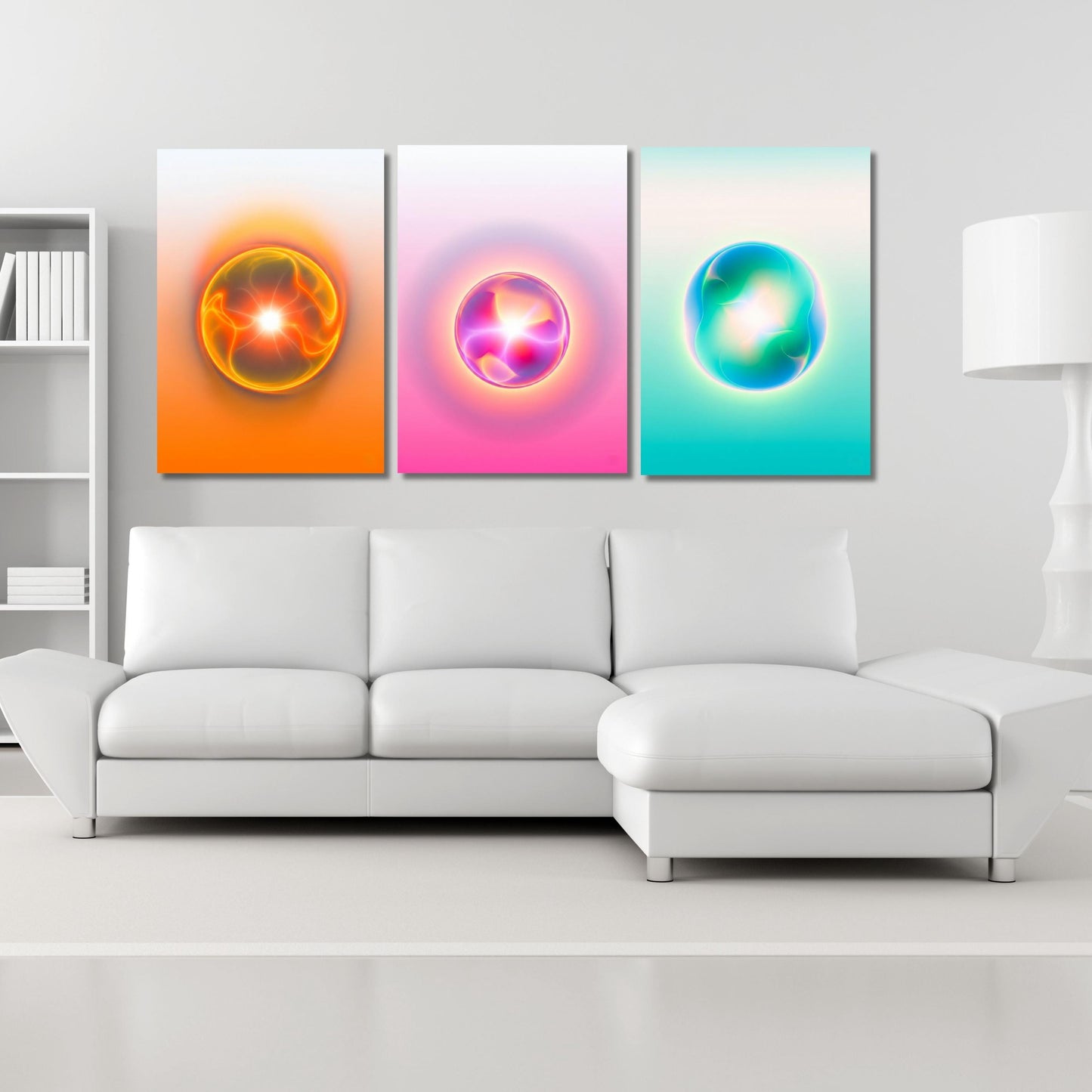 Set of 3 Aura Canvas Poster, Angel Number Wall Art, Spiritual Gradient Print, Affirmation Art, Boho Aura Printable, Meditation Wall Decor