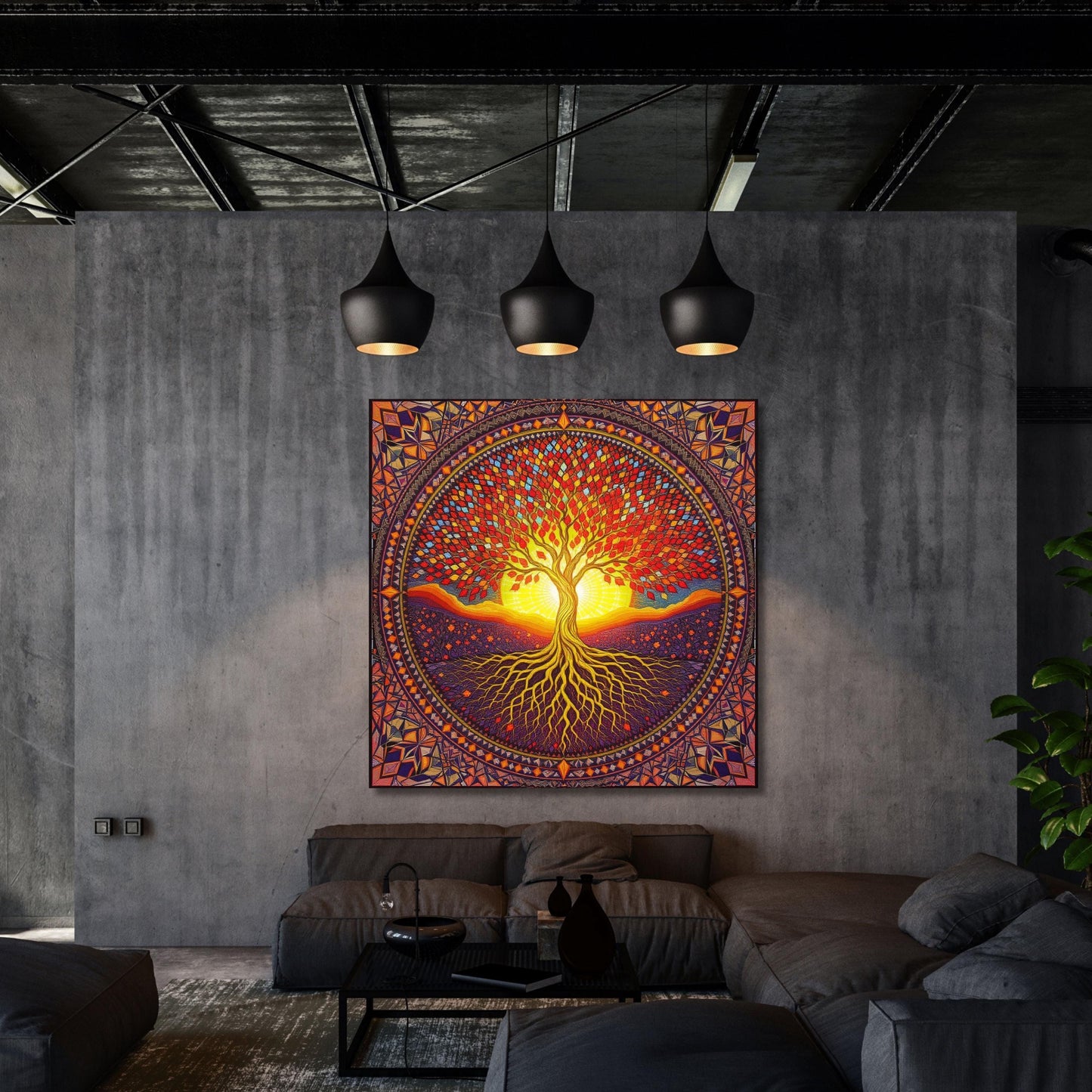 Celtic Tree Of Life Canvas Wall Art Symbolic Artwork Klimt Canvas,Tree of Life Mandala Print,Klimt Exhibition Celtic Yggdrasil Wall Decor