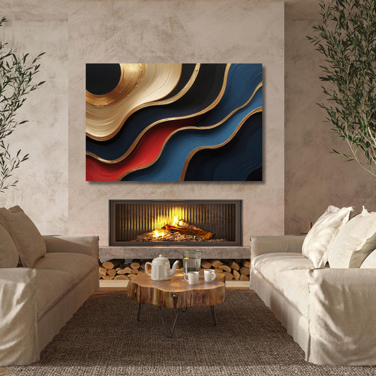 Abstract Canvas wall art, Luxury Art, Abstract Decor, Oversize Canvas, Contemporary Art Marble Canvas Black Gold Marble Decor Wall art gift